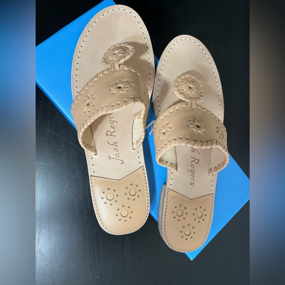 Jack Rogers flat sandal|Toast| Size 9